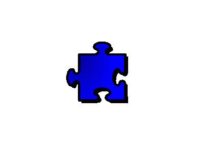 Jigsaw Blue 12 Shape