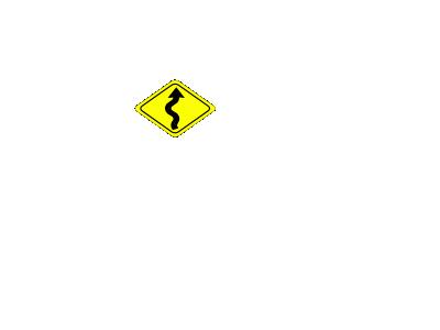 Curvy Road Ahead Sign 01 Transport