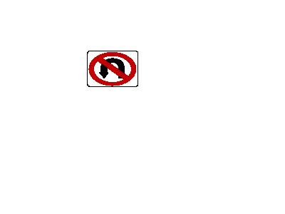 No U Turn Sign 01 Transport