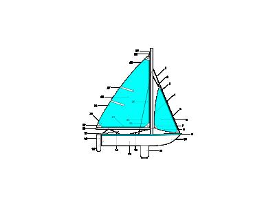 Sailboat Illustration Labels Transport