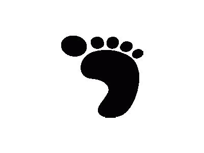 Right Foot Print Benji P 02 Symbol