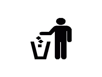 Aiga Litter Disposal  Symbol