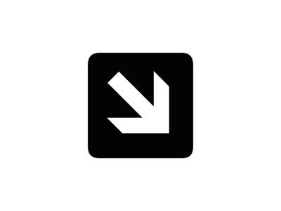 Aiga Right And Down Arrow1 Symbol