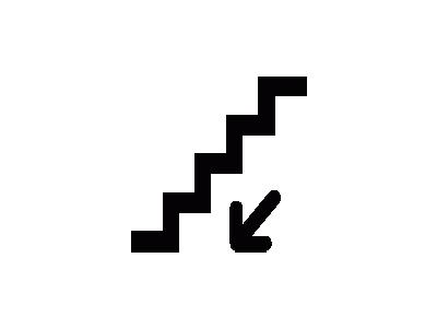 Aiga Stairs Down  Symbol