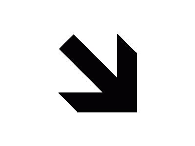 Aiga Right And Down Arrow  Symbol