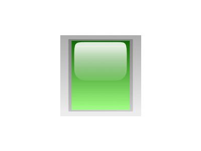 Led Rectangular V Green Symbol