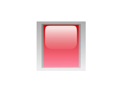 Led Rectangular V Red Symbol