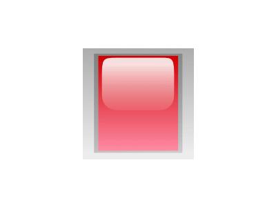 Led Rectangular V Red Symbol