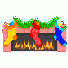 Greetings Fireplace01 Animated Christmas title=