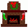Greetings Fireplace03 Animated Christmas