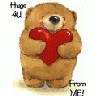 Greetings Bear04 Color Valentine