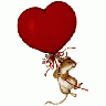 Greetings Mouse01 Color Valentine