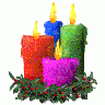 Greetings Candle03 Color Christmas