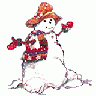 Greetings Snowman09 Color Christmas