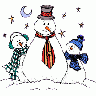 Greetings Snowman16 Color Christmas