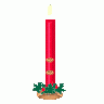 Greetings Candle02 Color Christmas