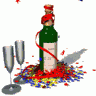 Greetings Champagne 100x100 Animated New Year