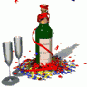 Greetings Champagne 100x100 Animated New Year title=