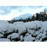 Photo Stone Wall With Snow Landscape