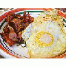 Photo Small Eggs Bacon Food title=