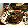 Photo Small Steak With Mushrooms Food