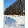 Photo Small Water Stream Hidden Under Snow Landscape title=