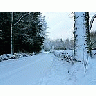Photo Small Winter Road Landscape