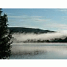 Photo Small Morning Mist Over Lake Landscape title=