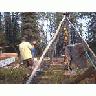 Building An Alaska Cabin Foundation 00422 Photo Small Wildlife title=