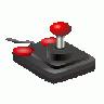 Joystick Black Red Petri 01 Computer