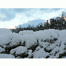 Photo Big Stone Wall With Snow Landscape