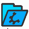 Folder Cyan Open Computer