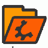 Folder Orange Open Computer title=