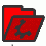 Folder Red Open Computer title=