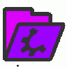 Folder Violet Open Computer title=