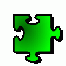 Jigsaw Green 10 Shape title=