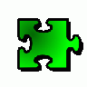 Jigsaw Green 14 Shape title=