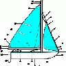 Sailboat Illustration Labels Transport