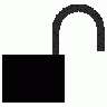 Padlock Unlocked Silhou 01 Symbol