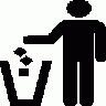 Aiga Litter Disposal  Symbol