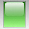 Led Rectangular V Green Symbol title=