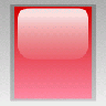 Led Rectangular V Red Symbol