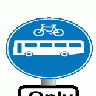 Buses And Bikes Symbol title=